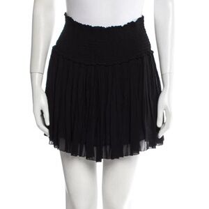 Isabel Marant Etoile black pleated mini skirt